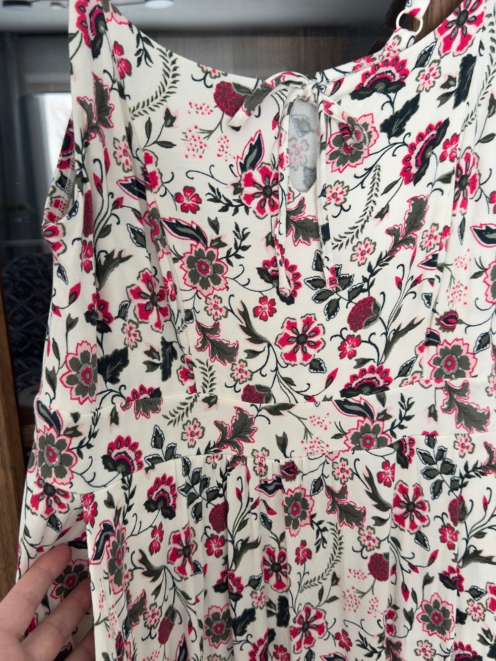 Torrid White Floral Midi Dress with Pink Print - Picture 5 of 6